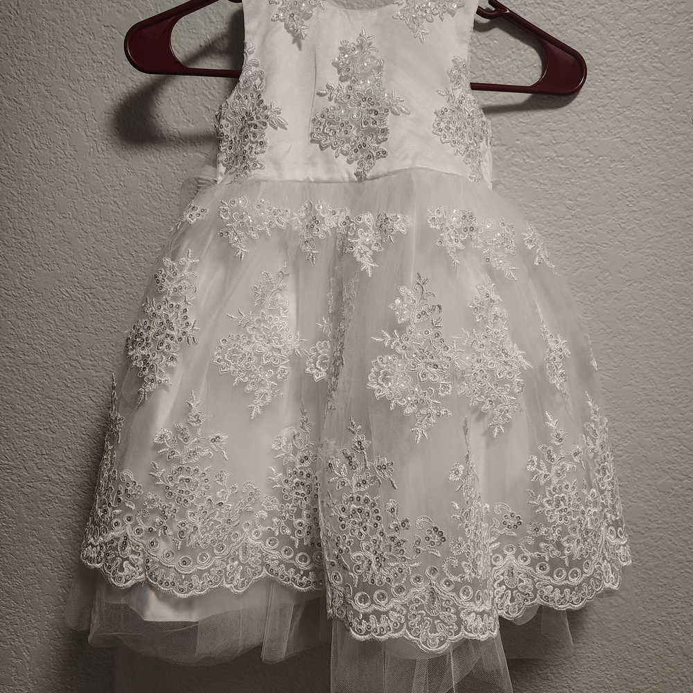 Tip Top Kids White Lace Formal Dress